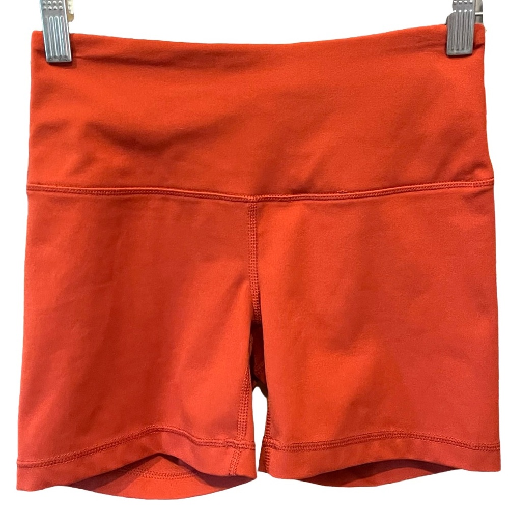 YOGALICIOUS LUX XS Rust Orange Red Shorts
